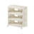 Cream-Coloured Plastic Shoe Rack With 8 Shelves, Movable Storage Cabinet For Home And Dorm