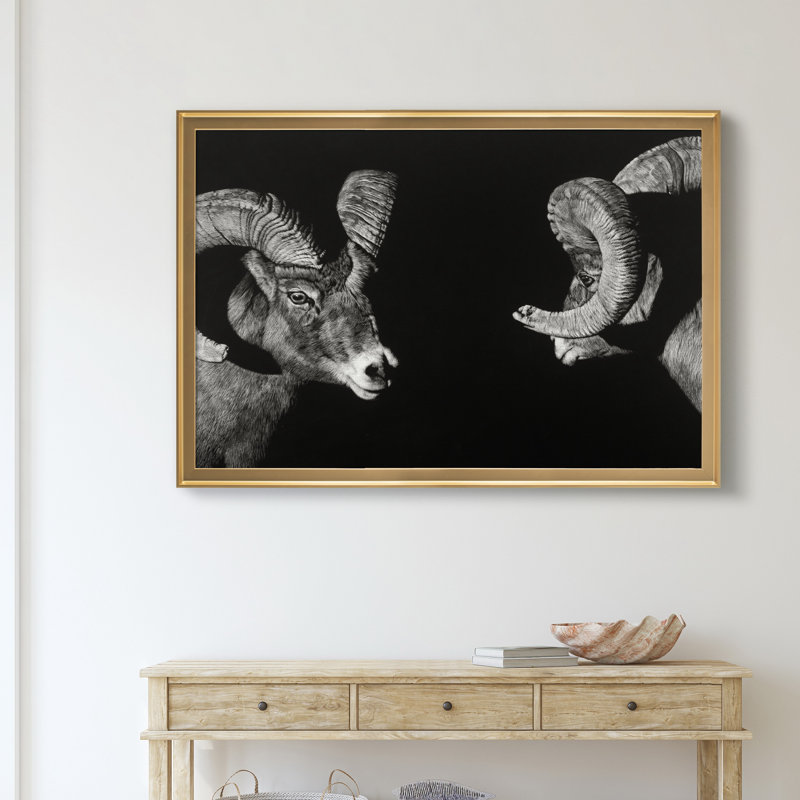 «Wild Scratchboard I», cadre photo, impression sur toile, H 26,5 po x l 36,5 po x P 1,5 po, Doré