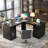 Detcho 60'' L Shaped Executive Desk with Drawers and Power Outlets-673389968