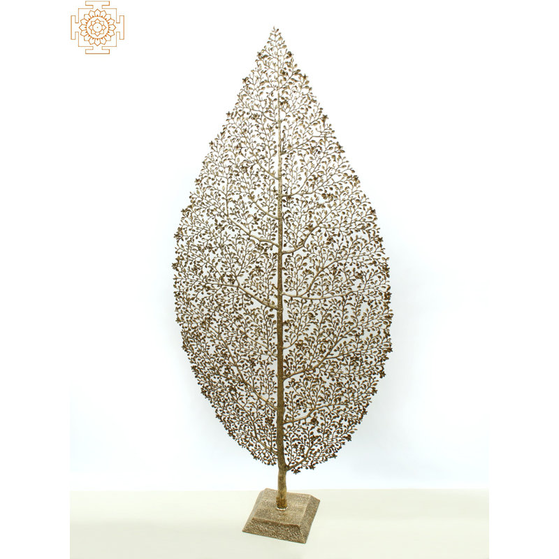 Statue arbre de vie en forme de feuille