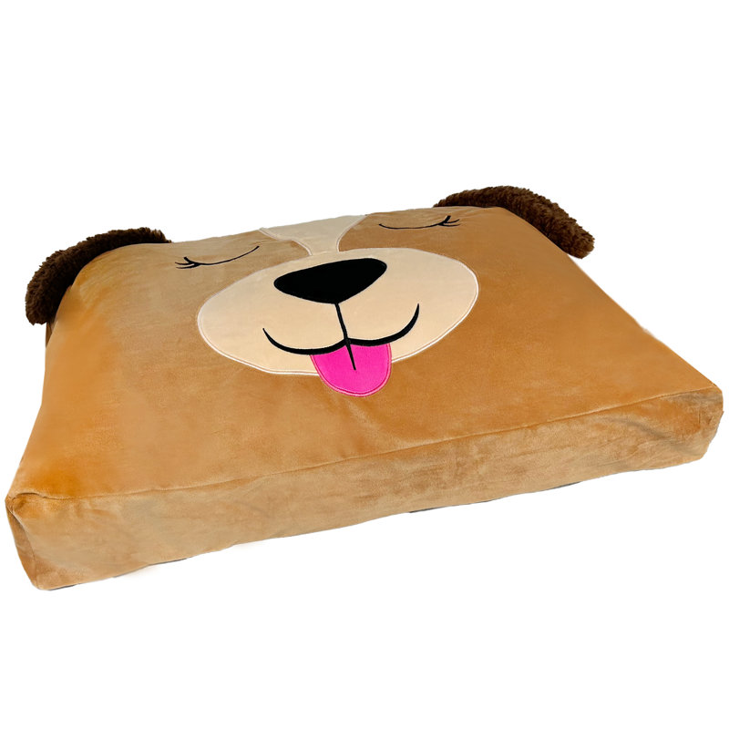 Lit pour animal de compagnie dans une boîte: bonbon le chien beige - petit, H 2,5 po x l 24 po x P 18 po