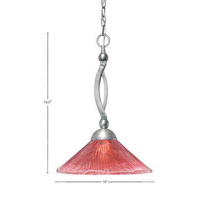 Bow Chain Hung Pendant Glass