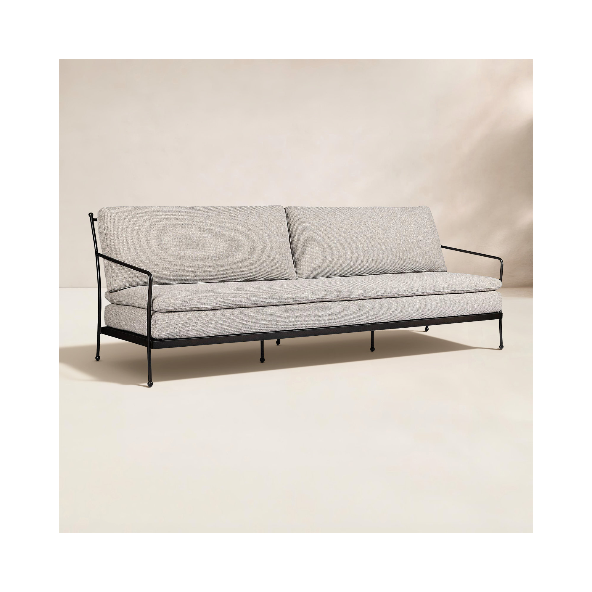 Kenner Outdoor Sofa-96"-Ramiro Ecru