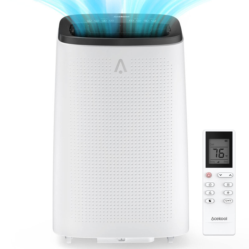 14000 BTU 3 In 1 Portable Air Conditioner, Room Cooling Up To 750 Sq. Ft, White/Gray Zstar