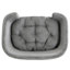 Structure de lit surélevée pour petit chien, canapé en velours côtelé, pieds en bois d'hévéa, gris, repose-pieds confortable de 11 à 25 lb, animal de compagnie gris à installation rapide avec pieds pour chien 11 lb de soutien et confortable