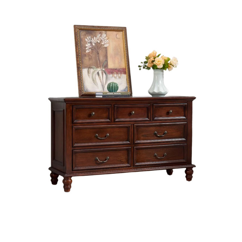 European Pastoral Style Cabinet Solid Wood Accent Chest