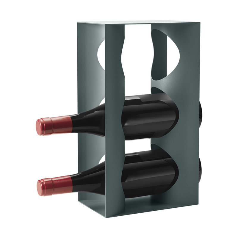 Alfredo 3 Bottle Tabletop Wine Bottle Rack, Artichoke Green