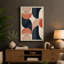 Geometric Harmony Mid-Century 1 Piece Wrapped Canvas Wall Art-1986823453-1986823454