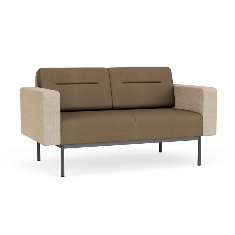 Causeuse de réception Darsey, Sans alimentation, Patriot Plus taupe; calcaire Chambray, Gris anthracite