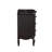 Antique Black 3-Drawer Nightstand