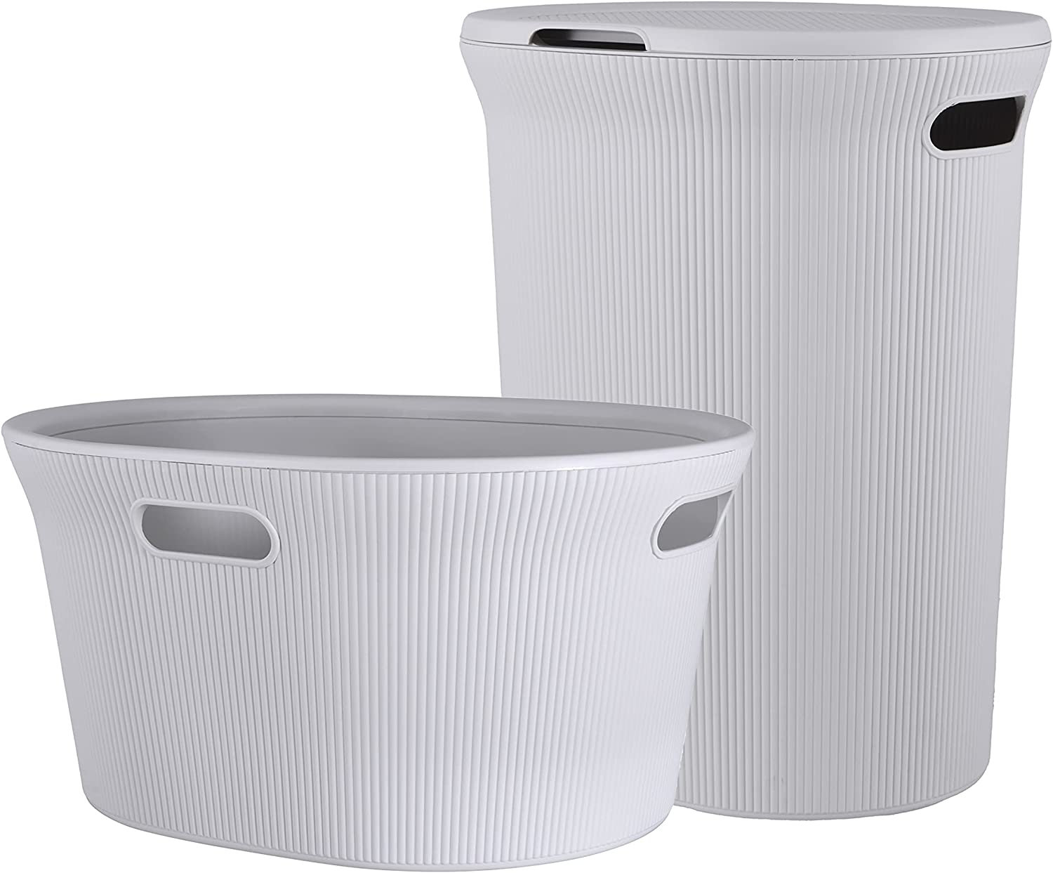 Rebrilliant 2 Piece Decorative Ribbed Laundry Hamper Set - Wayfair Canada