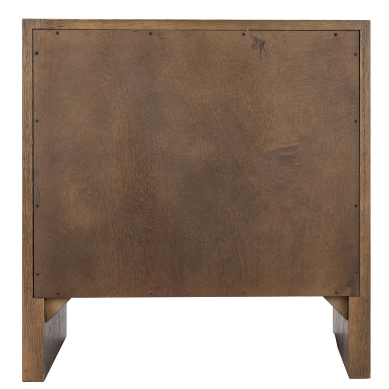 Finley 1 - Drawer Solid Wood Nightstand, Brown Sugar Oak
