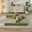 Canapé-lit en chenille convertible: canapé-lit pliable, méridienne, support d'accoudoir-427321642