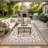 Reversible Floral Outdoor Rug Stain Resistant Waterproof UV Resistant Washable Lightweight Plastic Straw Mat for Patio Backyard Camping Beach-2086299521-2086299550