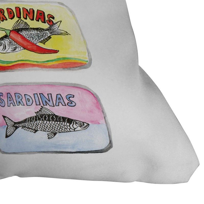 Coussin adrianne Sardinas, Carré 16 po