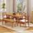 Gymax 63'' Acacia Wood Dining Table for 6 People Heavy-Duty Indoor Outdoor Wooden Table