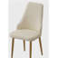 Chaise de salle à manger avec pieds en métal robuste et cuir blanc (ensemble de 2)