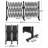 Aluminum Expandable Garden Fence, Portable Barricade Gate with Casters, Expansion Size 201×15.2×41 inches, Adjustable Flexible Fence Mobile Barricade Safety Barrier