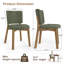 Chaise d'appoint rembourrée en bois massif Annika (ensemble de 4)-129903613