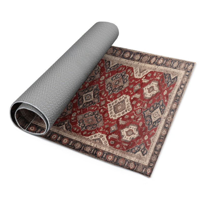 Tapis d'intérieur et d'extérieur noir Persian, Rectangulaire 3 pi x 5 pi