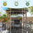 Solid Wood Grill Gazebo, Carport Gazebo with Hardtop Steel Roof 8x5Ft-101020081