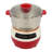 5L Electric Dough Mixer, Dough Kneading Machine(Silver+Red)