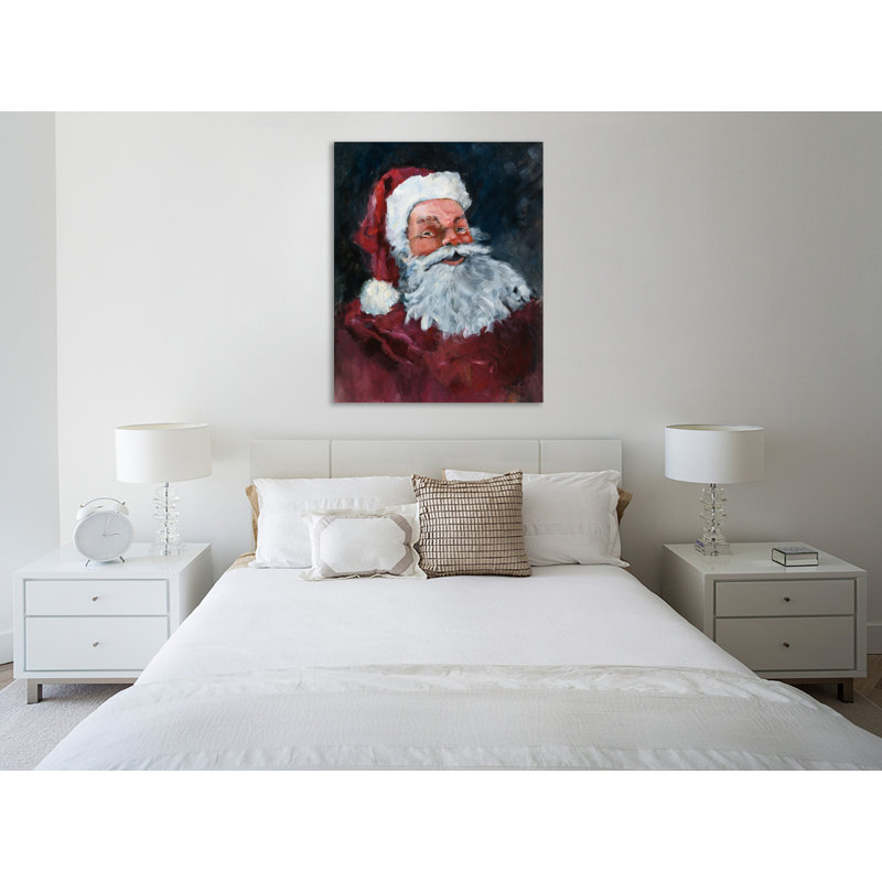 «Jolly Santa» par Avery Tillmon - Toile tendue, H 30 po x l 24 po x P 1,5 po