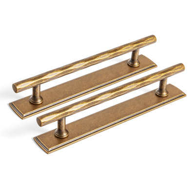 Modern Diamond-Shaped Cut-Section Bar Pull With Backplate(G011)