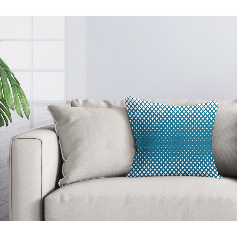 Housse et insert de coussin extérieur carré Wright, 19 po x 19 po, Turquoise, Carré