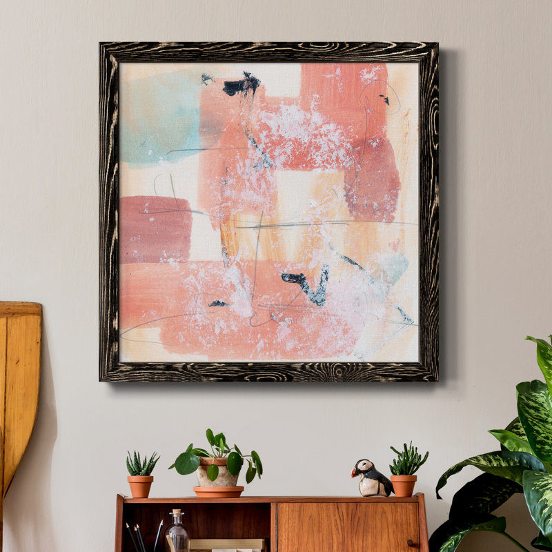 Warm Warm Under II - Toile encadrée de qualité supérieure - prête à être accrochée, Noir, H 17 po x l 17 po x P 1,5 po
