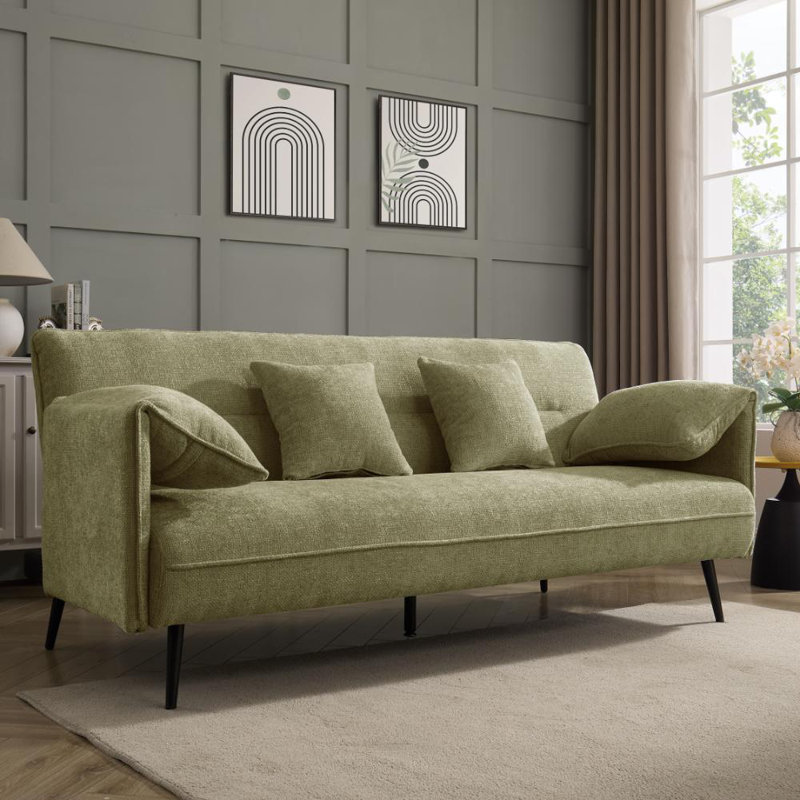 Frederick 3 Seater Sofa Bed, Green