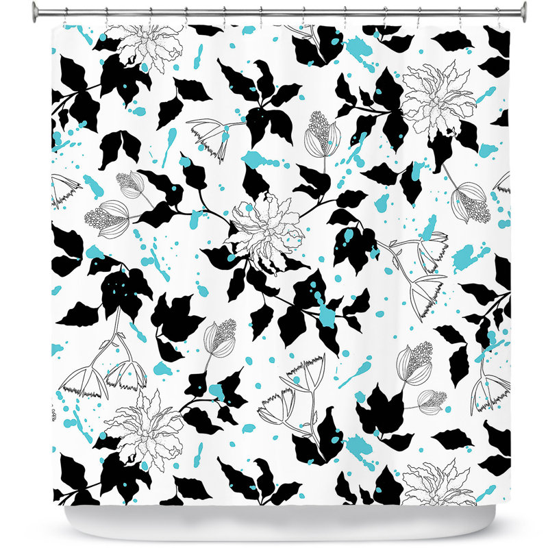 Rideau de douche simple floral splash