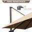 Parasol rectangulaire en porte-à-faux 120 po x 156 po-96387153