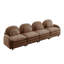 Canapé 4 places en tissu Camel