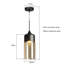 Roderick 1-Light Amber Black Cylinder Pendant