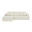 Canapé d'angle à compression 108 po en chenille avec méridienne, beige moderne pour la maison-1584614086