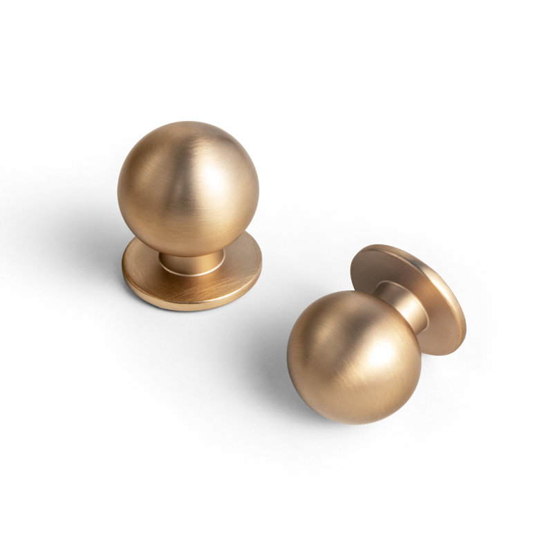 Poignée ronde en alliage de zinc, Bronze champagne, 0.98"