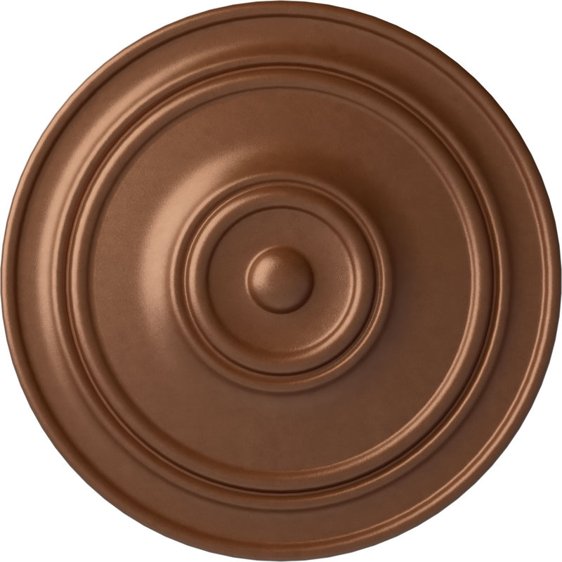 Médaillon de plafond classique Endurathane, 21 7/8 po x P 2 3/8 po (pour auvents jusqu'à 5 1/2 po), Cuivre poli