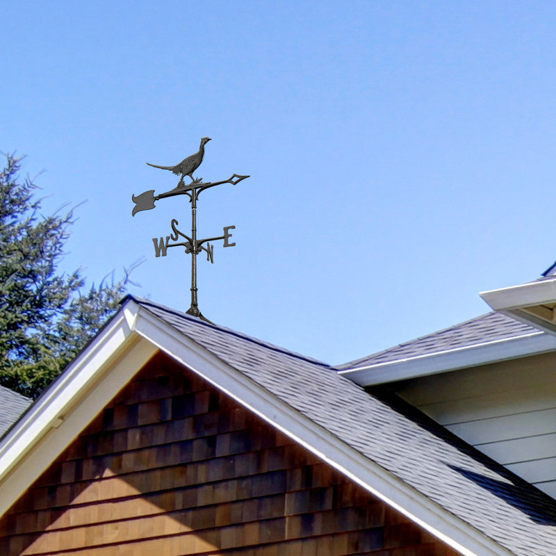 Rooftop 30" Pheasant Weathervane, Black