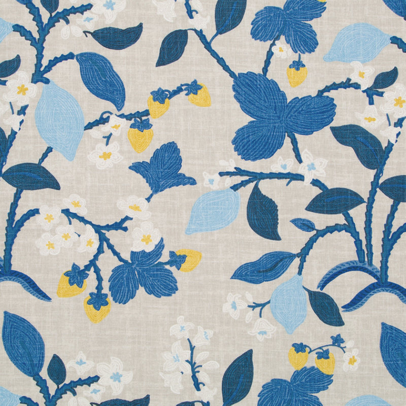 Madcap Cottage Crewel Summer Fabric, Ocean