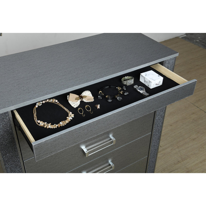 Commode argent Lorenzo