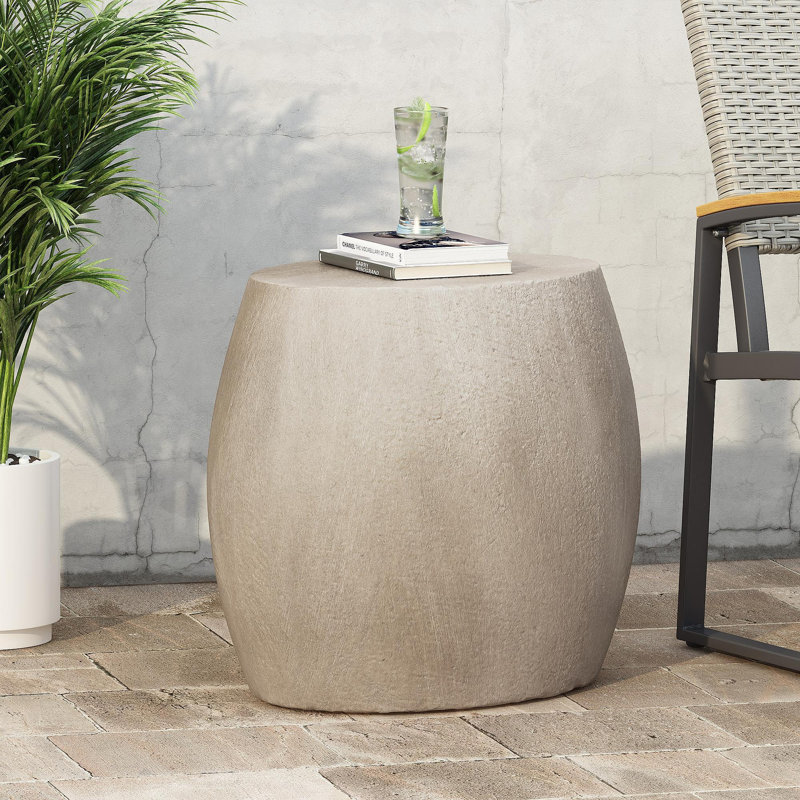Outdoor Lightweight Concrete Side Table