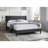 Sleek Box Silhouette Upholstered Platform Bed, Modern Bedroom Queen Size Bed with Brushed Linen Upholstery, No Box Spring Required-1155126842
