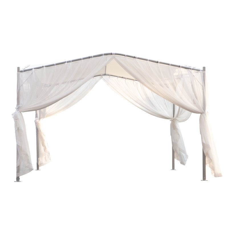 11,5 pi L 11,5 pi. D Pergola en acier avec auvent