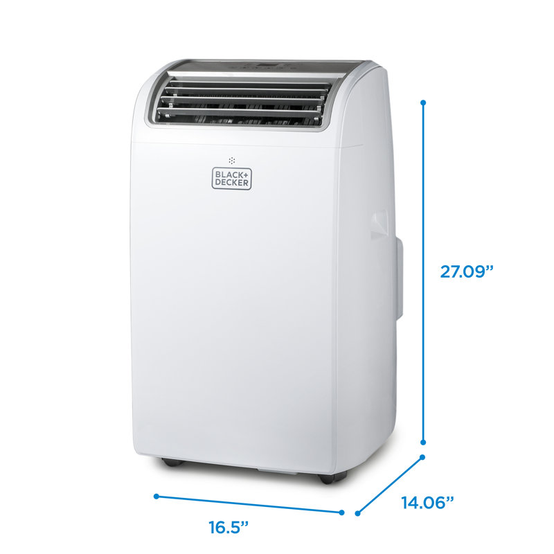 BLACK+DECKER BLACK+DECKER 8,150 BTU SACC/CEC Portable Air Conditioner with Heat, 12,000 BTU Cooling ASHRAE 128