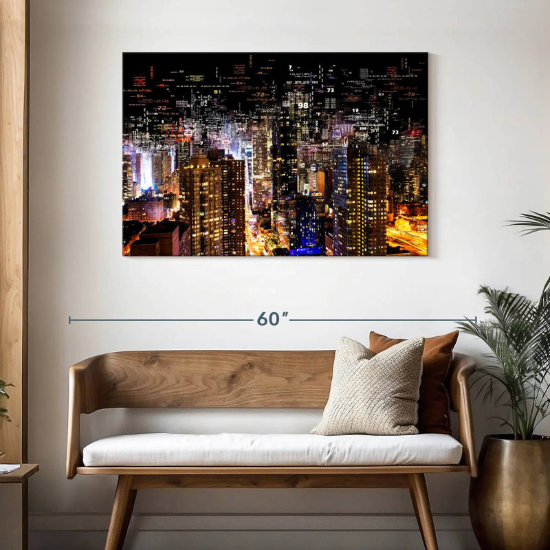 Ravi Times Square, 30" H x 45" W