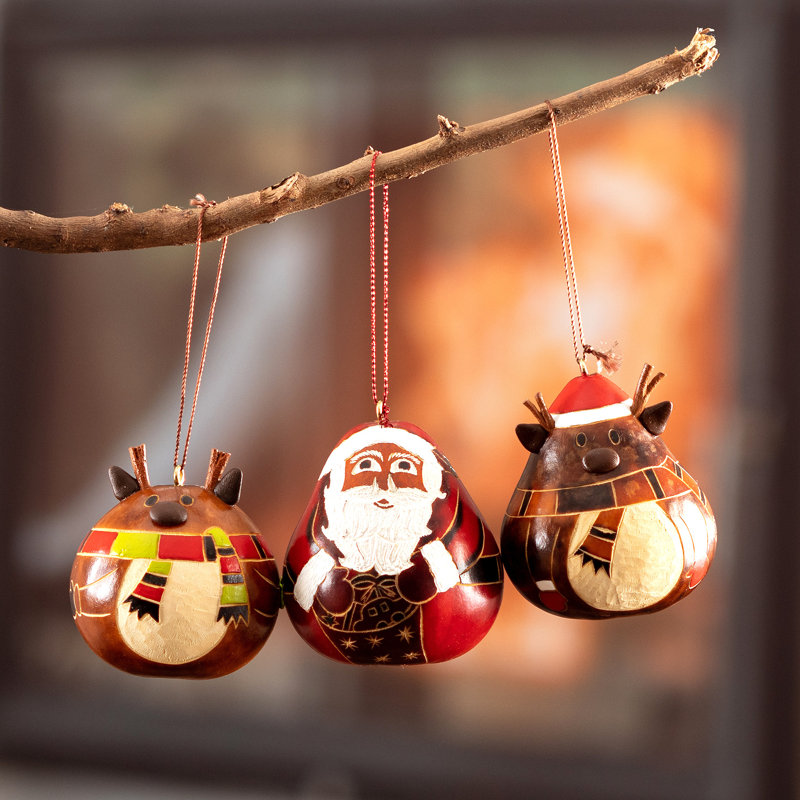 Ensemble de 3 décorations de Noël suspendues