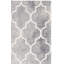 Tapis gris / ivoire en laine touffeté à motif géométrique Daviston-629091418