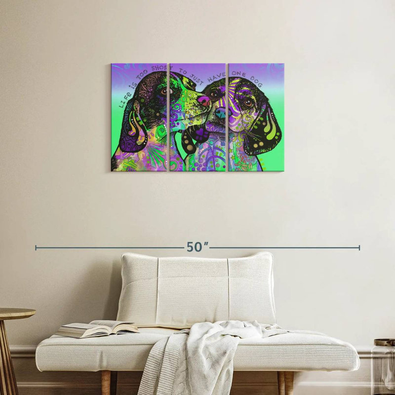 Brampt Life Is Too Short, 20" H x 33" W