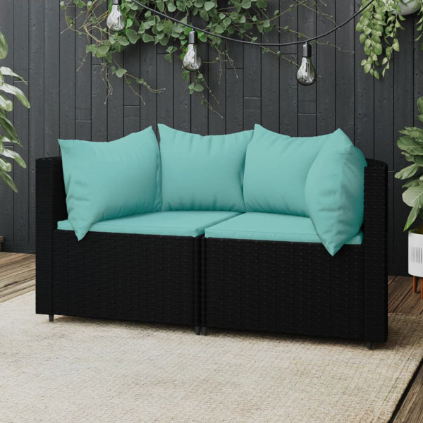 Ebern Designs Mayce 24.8'' Wicker Outdoor Loveseat - Wayfair Canada